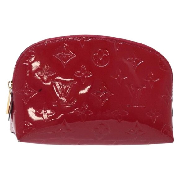 LOUIS VUITTON Monogram Vernis Pochette Cosmetic Rose Indian M90009 Auth 134589 - Picture 1 of 16